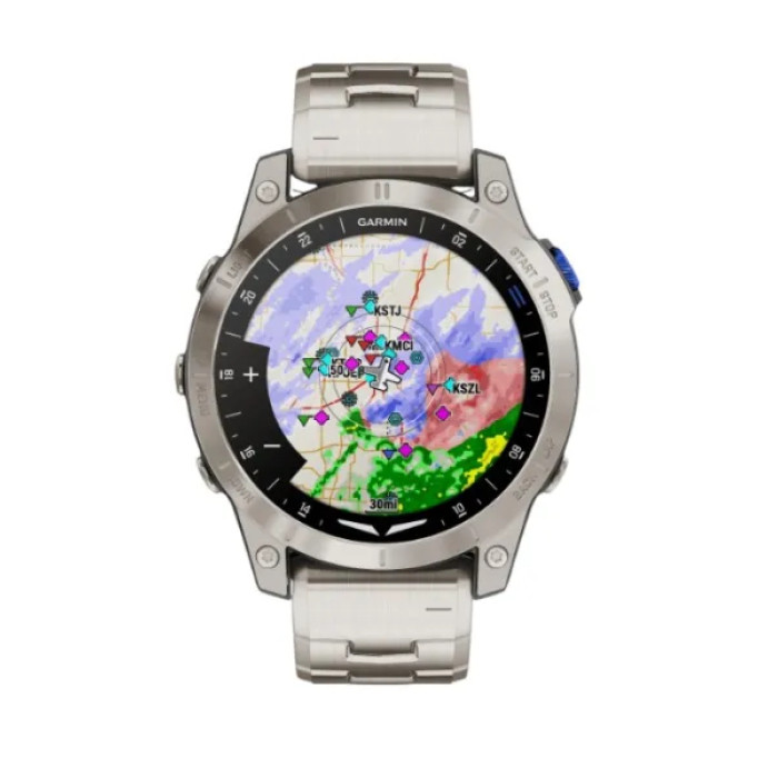 Смарт-годинник Garmin D2 Mach 1 Aviator Smartwatch with Vented Titanium Bracelet
