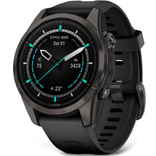 Смарт-годинник Garmin Epix Pro (Gen 2) Sapphire AMOLED 42mm Carbon Gray DLC Titanium w. Black Band