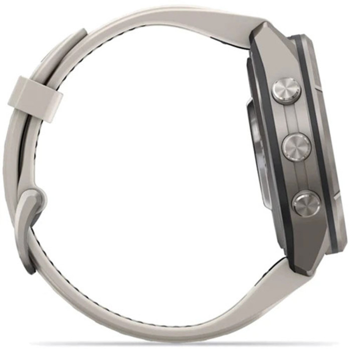 Смарт-годинник Garmin Fenix 9 Pro 43mm AMOLED Titanium with Fog Gray/Dark Sandstone Silicone Band