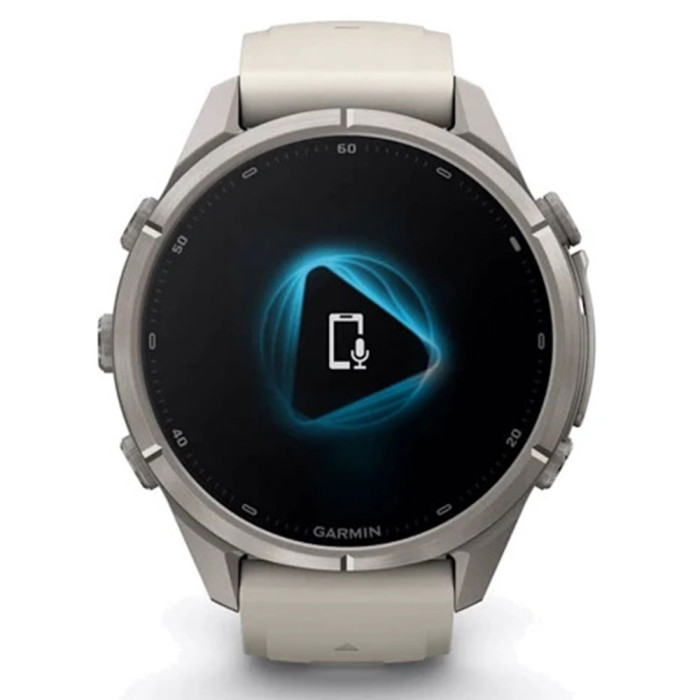 Смарт-годинник Garmin Fenix 9 Pro 43mm AMOLED Titanium with Fog Gray/Dark Sandstone Silicone Band