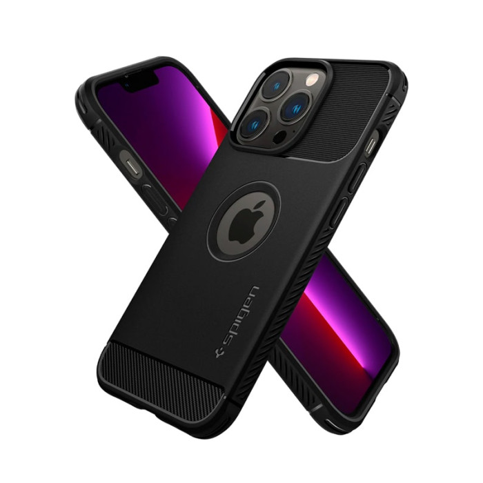 Чохол для iPhone 13 Pro - Spigen Armor Rugged, Matte Black