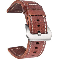 Ремінець для годинника Garmin - Quick Release 26mm, Hemsut Italy Geunine Leather Handmade, Red