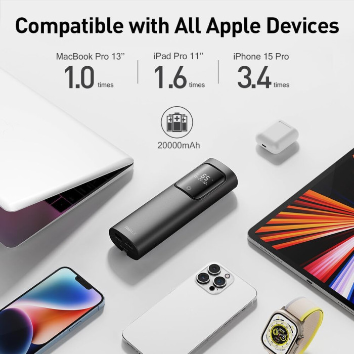 Додатковий аккумулятор iWalk 20000mAh Tanker Black
