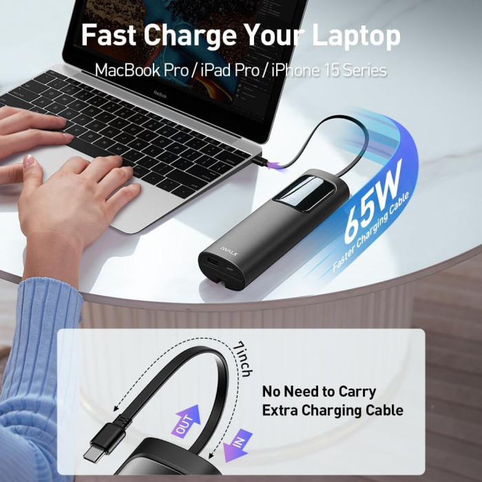 Додатковий аккумулятор iWalk 20000mAh Tanker Black