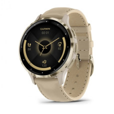 Смарт-годинник Garmin Venu 3S Soft Gold S. Steel Bezel with French Gray Case and Leather Band