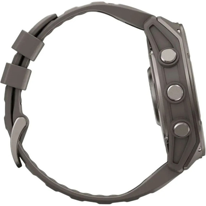 Смарт-годинник Garmin Fenix 9 51mm AMOLED Titanium with Pebble Gray Silicone Band