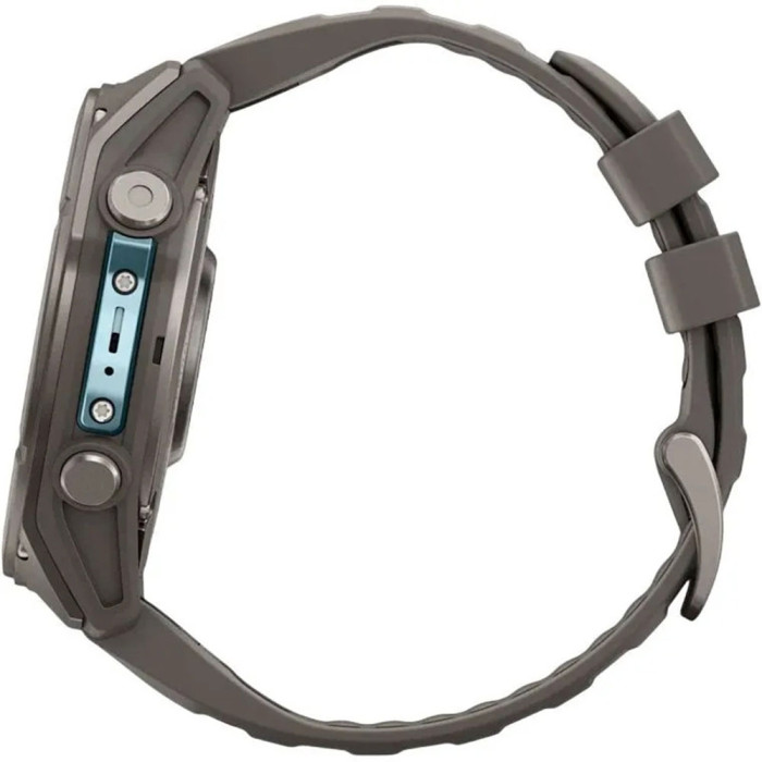 Смарт-годинник Garmin Fenix 9 51mm AMOLED Titanium with Pebble Gray Silicone Band