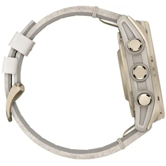 Смарт-годинник Garmin Fenix 8 43mm AMOLED Sapphire Soft Gold with Limestone Leather Band