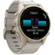 Смарт-годинник Garmin Fenix 8 43mm AMOLED Sapphire Soft Gold with Limestone Leather Band