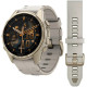 Смарт-годинник Garmin Fenix 8 43mm AMOLED Sapphire Soft Gold with Limestone Leather Band