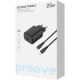 Зарядний пристрій - Proove, Silicone Type-C + Cable USB-C to Lightning 1m 20W, Black