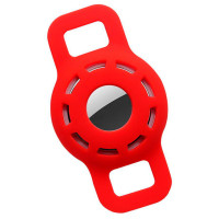 Силіконовий чохол на ошийник для тварин під Apple AirTag - Red