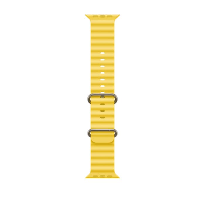 Apple Watch Ultra Titanium, Yellow Ocean Band (One Size), LTE