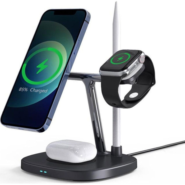 Бездротова зарядна станція - Choetech Qi 4-in-1 Magsafe Wireless Charger