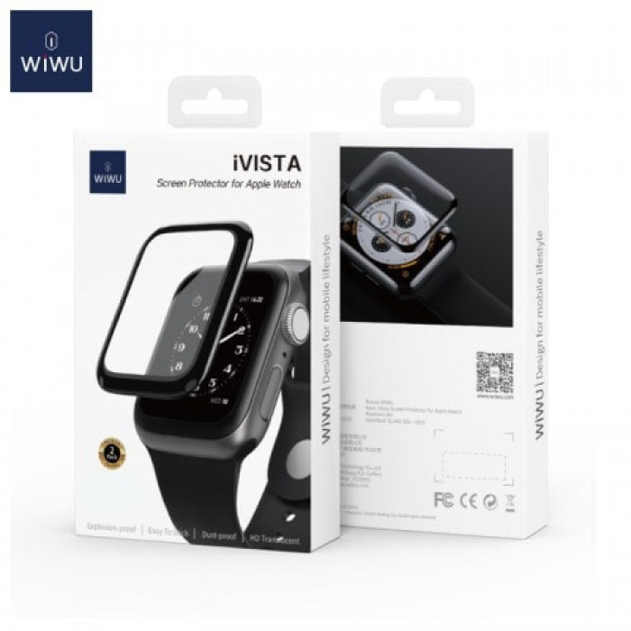 Захисне скло для Apple Watch 45mm - Wiwu iVista Screen Protector Black