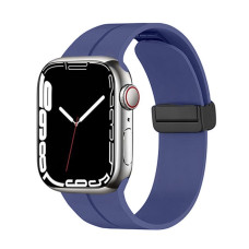 Ремінець для Apple Watch - 42/44/45/46/49mm, Simple Magnetic Silicone Band, Deep Navy