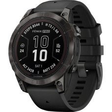 Смарт-годинник Garmin Fenix 7 Sapphire Solar Carbon Gray DLC Titanium with Black Band