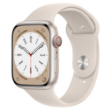 Apple Watch S8 45mm Starlight, Starlight Sport Band LTE