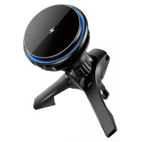 Тримач з безпровідною зарядкою WIWU Car Mount Charger 15W Black