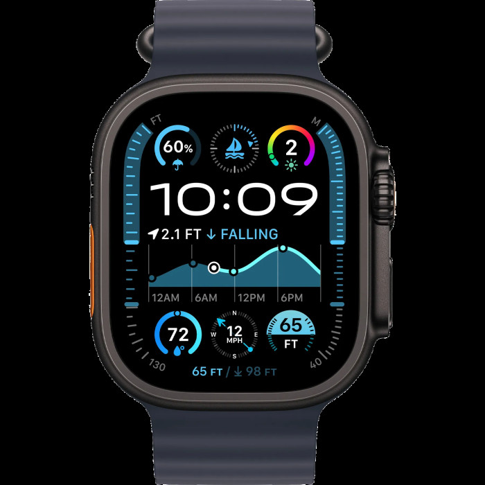 Apple Watch Ultra 2 2024 Black Titanium, Navy Ocean Band, LTE Вживаний (б/в)