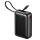Додатковий аккумулятор Mcdodo 20000mAh 65W Digital Display Mini Power Bank Built-in Cable Black