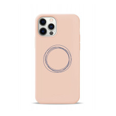 Чохол для iPhone 12/12 Pro - Pump Silicone Minimalistic, Circles on Light
