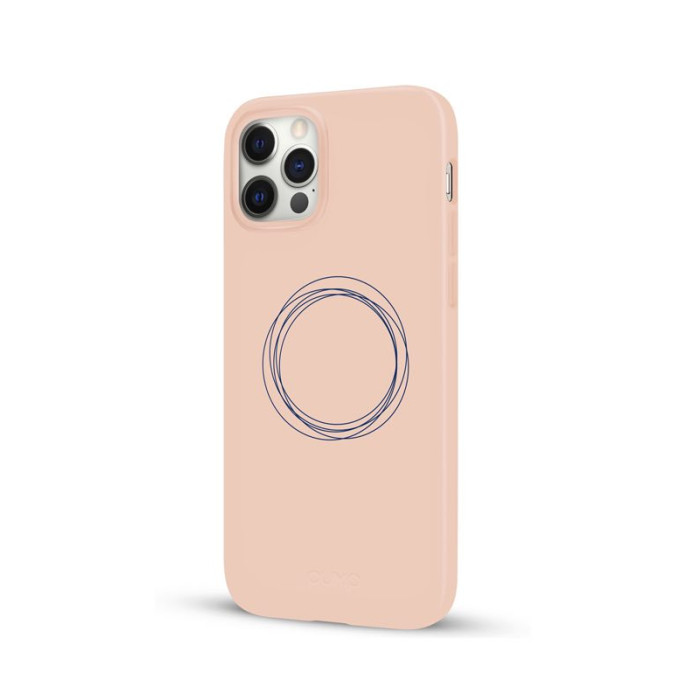 Чохол для iPhone 12/12 Pro - Pump Silicone Minimalistic, Circles on Light