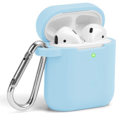 Чохол для Apple AirPods 2 - Silicon Case With Carabiner, Sky Blue