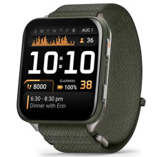 Смарт-годинник Garmin Venu X1 Moss with Titanium Caseback and Moss ComfortFit Nylon Band