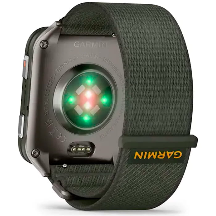 Смарт-годинник Garmin Venu X1 Moss with Titanium Caseback and Moss ComfortFit Nylon Band