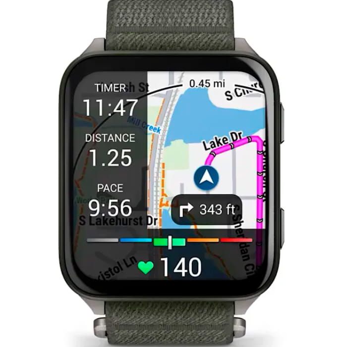 Смарт-годинник Garmin Venu X1 Moss with Titanium Caseback and Moss ComfortFit Nylon Band