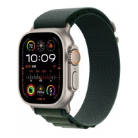 Apple Watch Ultra 2 2024 Natural Titanium, Dark Green Alpine Loop (S), LTE