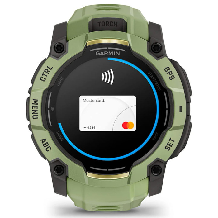 Смарт-годинник Garmin Instinct 3 50mm AMOLED Green with Fern Green Band