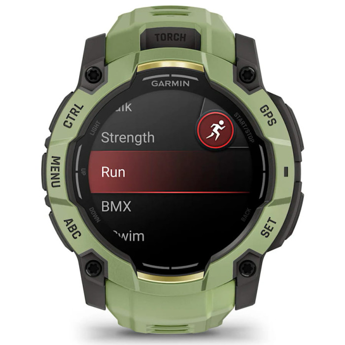 Смарт-годинник Garmin Instinct 3 50mm AMOLED Green with Fern Green Band