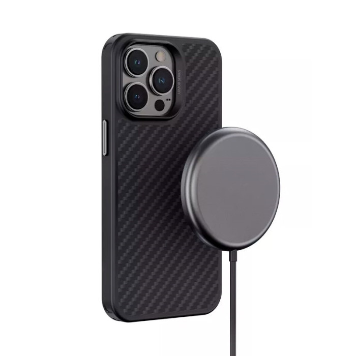 Чохол для iPhone 13 Pro Max - Blueo Aramid Fiber Anti-Drop MagSafe, Black