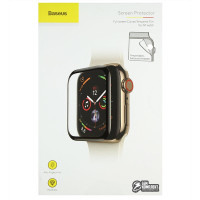 Захисне скло для Apple Watch 42mm - Baseus full Screen Curved Tempered Glass Black