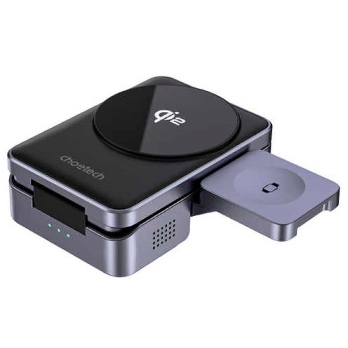 Бездротова зарядна станція - Choetech 15W 3-in-1 Folding Wireless Charger