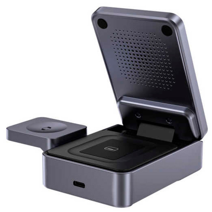 Бездротова зарядна станція - Choetech 15W 3-in-1 Folding Wireless Charger