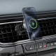 Тримач з безпровідною зарядкою Acefast D40 Wireless Qi2 Ice Cooling Air Vent Series 15W, Metal Grey