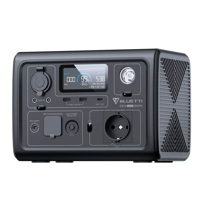 Зарядна станція Bluetti Portable EB3A (268 Вт/г, 600 Вт)