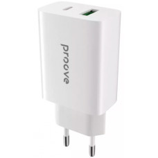 Зарядний пристрій - Proove, Rapid USB-C + USB 20W, White