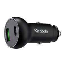 АЗП McDodo LED 2-Port Car Charger 3A 33W, Black