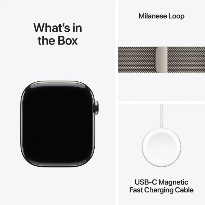 Apple Watch S11 46mm Natural Titanium, Natural Milanese Loop (S/M) LTE