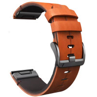 Ремінець для годинника Garmin - QuickFit 26mm, ANBEST Genuine Leather Strap, Brown
