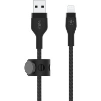 Кабель USB to Lightning - Belkin, Braided Silicone 1m, Black
