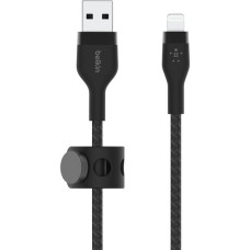 Кабель USB to Lightning - Belkin, Braided Silicone 1m, Black