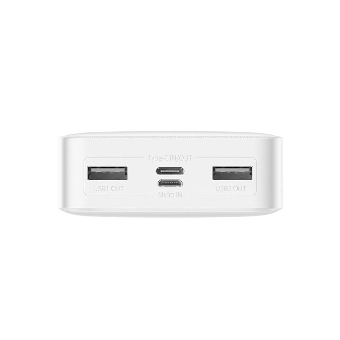 Додатковий аккумулятор Baseus 20000mAh Bipow 20W 2A QC3.0 White