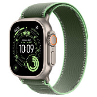 Apple Watch Ultra 3 Natural Titanium, Green/Neon Trail Loo, (M/L), LTE