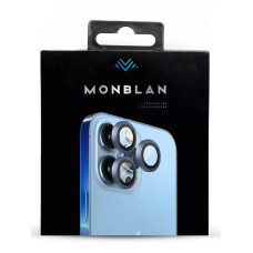 Захисне скло камери для iPhone 13 Pro / 13 Pro Max - Monblan, Metal Ring Series, Sierra Blue