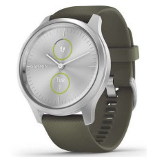Смарт-годинник Garmin Vivomove Style, Moss Silicone Band, Silver